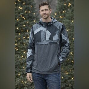 Under Armour Mens Gray Camo Sportstyle Wind Anorak Pull Over Jacket Size XS